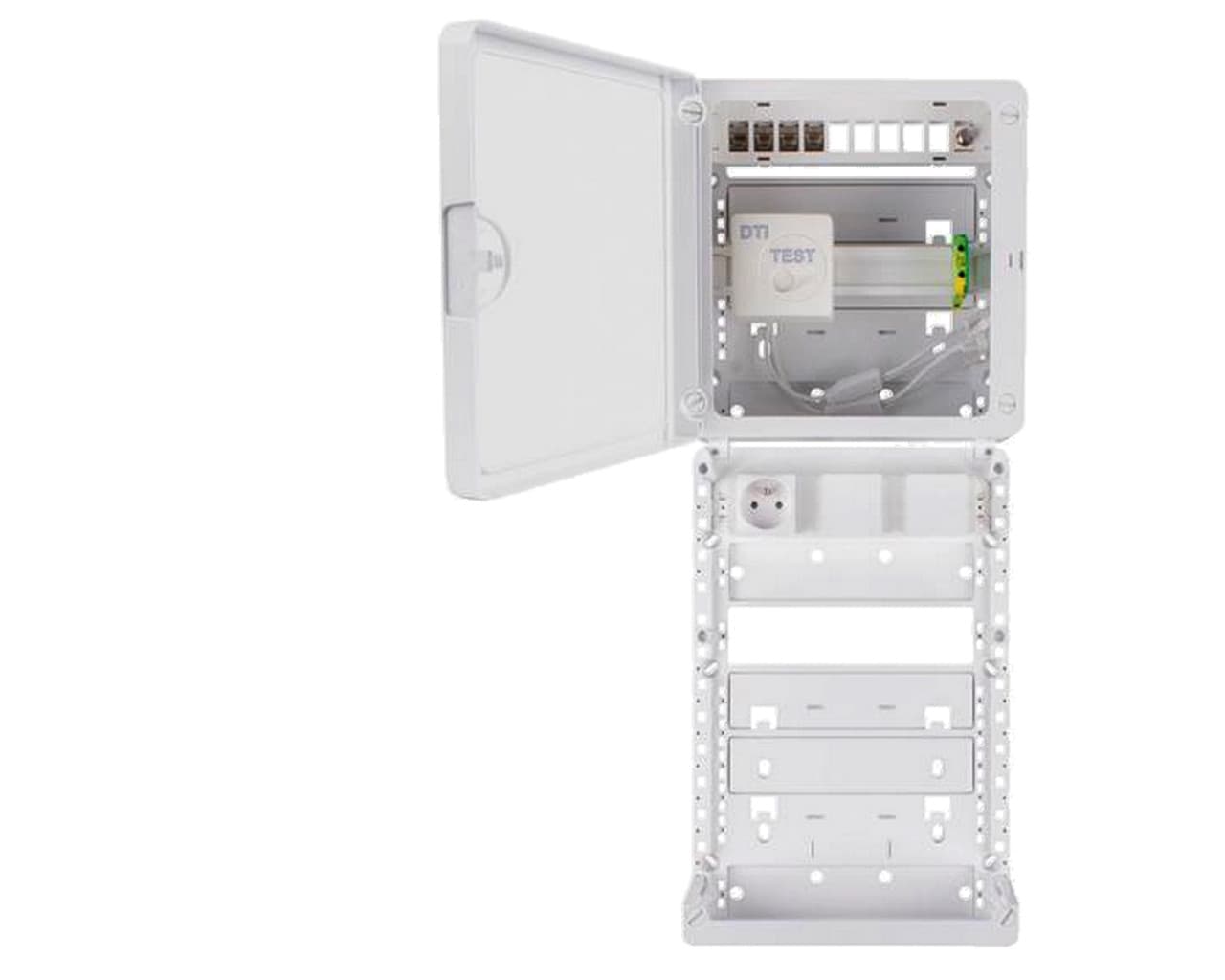 Coffret de communication avec zone attenante